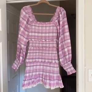 LoveShackFancy Stanley dress in lilac shores size XS